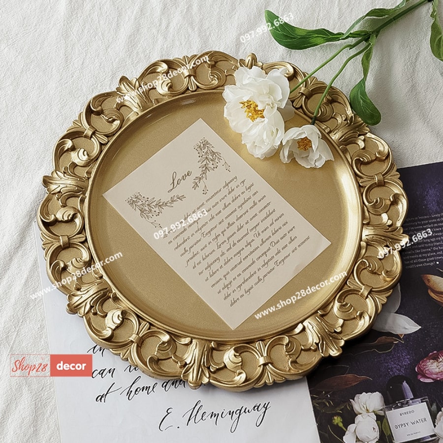 Khay tròn Cổ điển (Retro/Vintage) chụp ảnh sản phẩm - Shop28Decor.com Khay tròn Cổ điển (Retro/Vintage) chụp ảnh sản phẩm - Shop28Decor.com