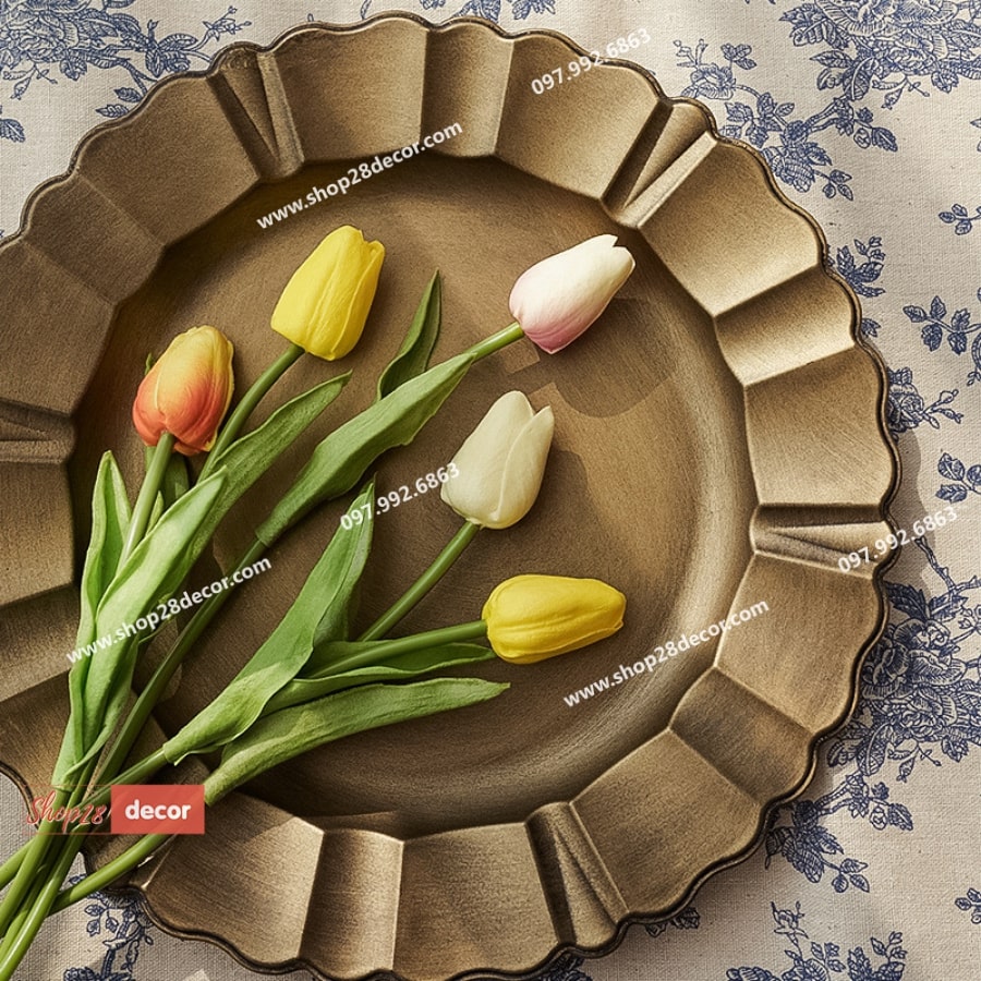 6 Khay tròn Cổ điển (Retro/Vintage) chụp ảnh sản phẩm - Shop28Decor.com