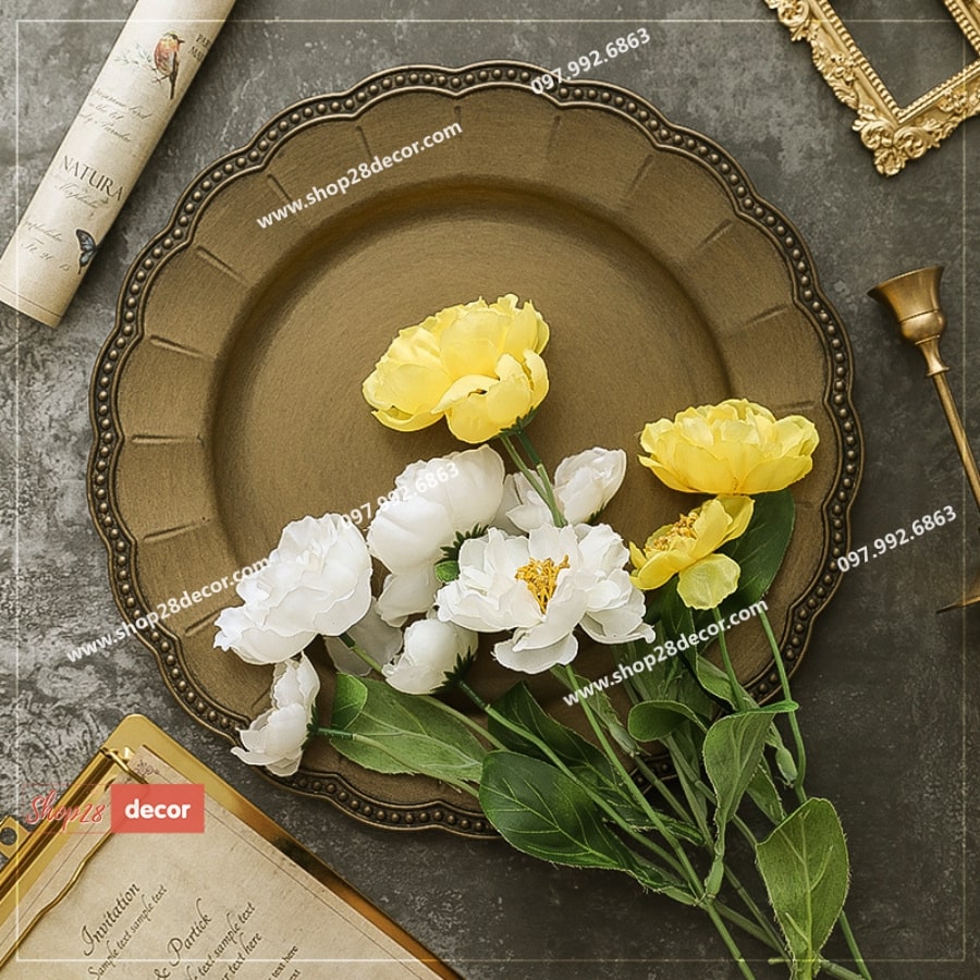 Khay tròn Cổ điển (Retro/Vintage) chụp ảnh sản phẩm - Shop28Decor.com Khay tròn Cổ điển (Retro/Vintage) chụp ảnh sản phẩm - Shop28Decor.com