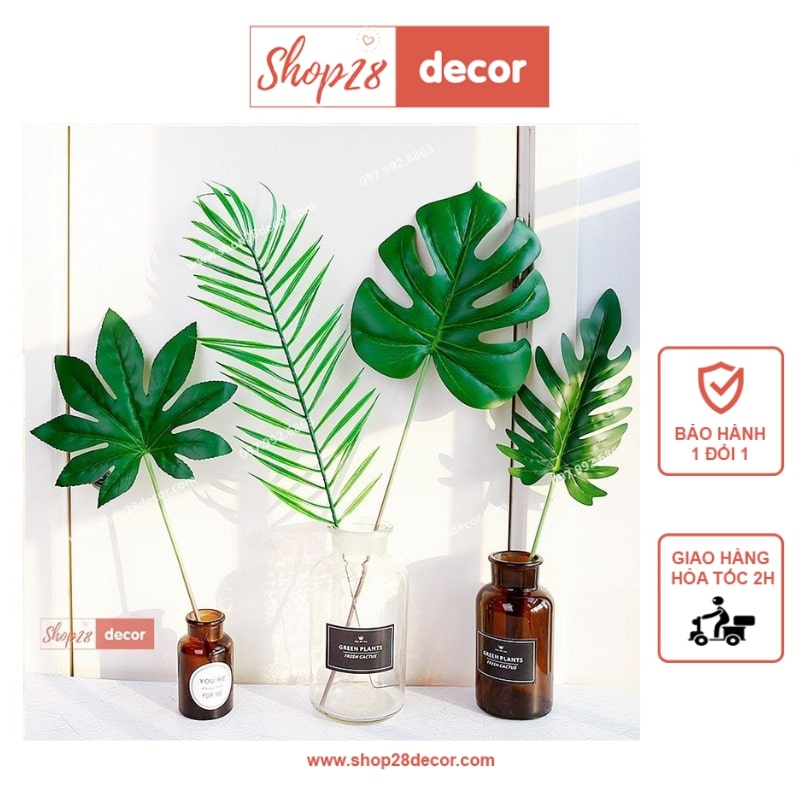 Lá cây trang trí chụp ảnh sản phẩm - Shop28Decor Lá cây trang trí chụp ảnh sản phẩm - Shop28Decor