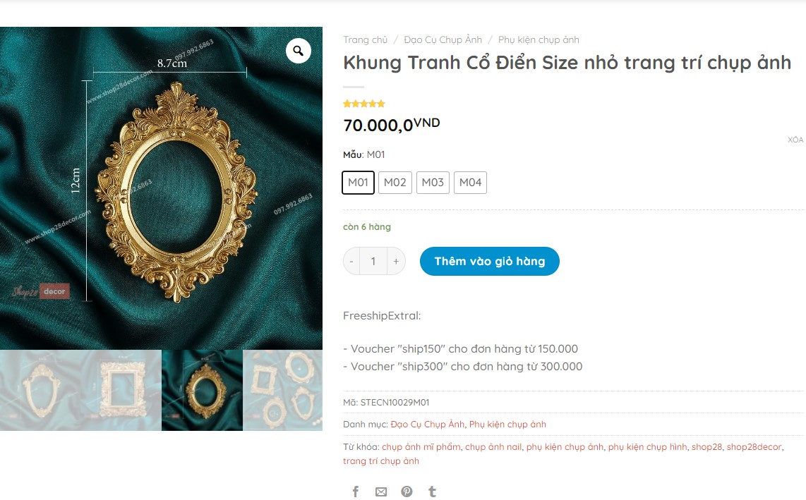 chụp từng sản phẩm
